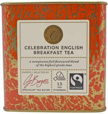 

Mark & Spencer Celebration English Breakfast Tea, 15 Tea Pyramids - 37.5g Tea Blend Box(37.5 g)