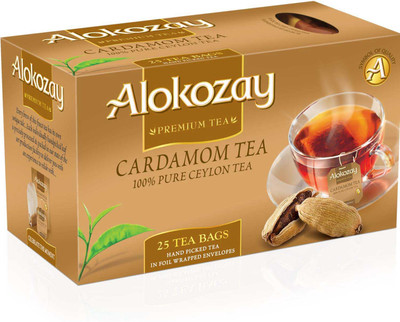 

Alokozay Premium Tea, Cardamom Tea, 25 Tea Bags - 50g Cardamom Black Tea Bags Box(50 g)