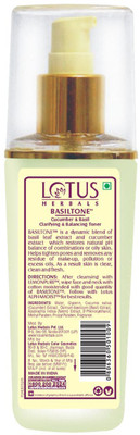 LOTUS HERBALS Basiltone Cucumber & Basil Clarifying & Balancing Toner Men(100 ml)