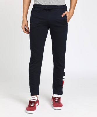 FILA Solid Men Dark Blue Track Pants