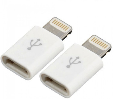 

Adnet Micro to 8 PIN Lightning Charger Converter (Pack of 2) USB Adapter(White)