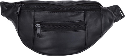 

AspenLeather 1209 black waist bag(Black)