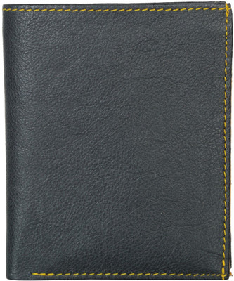 

AspenLeather Men Black, Yellow Genuine Leather Wallet(6 Card Slots)