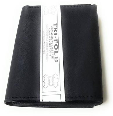 

Super Men Black Genuine Leather Wallet(8 Card Slots)