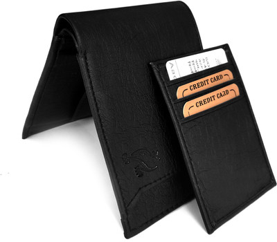 

white bear Boys Black Artificial Leather Wallet(6 Card Slots)