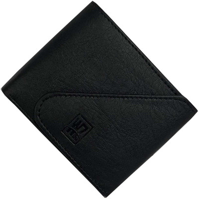 WENZEST Men Black Artificial Leather Wallet(3 Card Slots)
