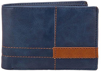 

FASHIONEVER Men Blue Artificial Leather Wallet(6 Card Slots)