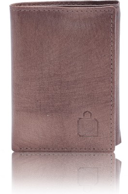 Le Craf Men Brown Genuine Leather Wallet(3 Card Slots)