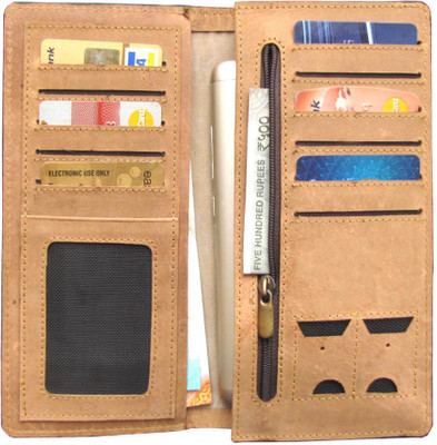 

ABYS Tan Premium Quality Leather Card Case/Document Holder for Men & Women(Tan)