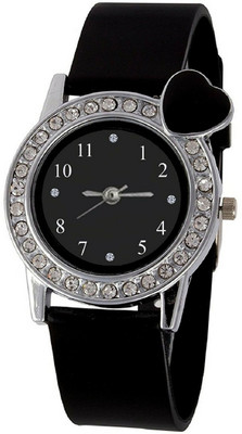

Shree Enterprise Black With Diamond Dial Watch - For Girls