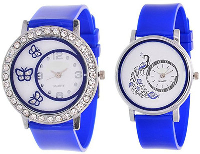 

LEBENSZEIT Stylish ButterFly Blue Dial Multicolor Latest Combo Watch For Women And Girls Watch - For Girls