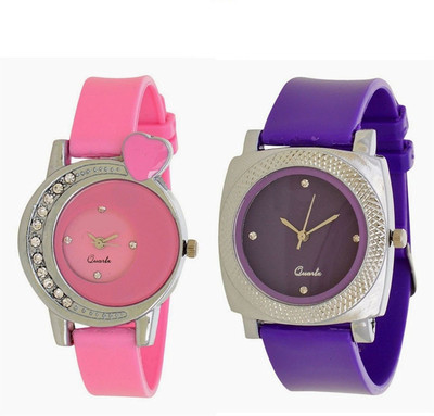 

ReniSales Stylish Purple Pink Dial Multicolor Latest Combo Watch For Women And Girls Watch - For Girls