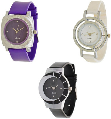 

LEBENSZEIT Latest New Fashion Multicolor Pack Of 3 Watch Combo For Women And Girls Watch - For Girls