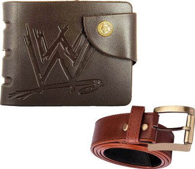 

Peacock Mundkar Wallet, Belt Combo(Brown)