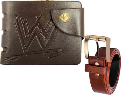 

Peacock Mundkar Wallet, Belt Combo(Brown)