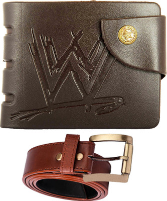 

Peacock Mundkar Wallet, Belt Combo(Brown)