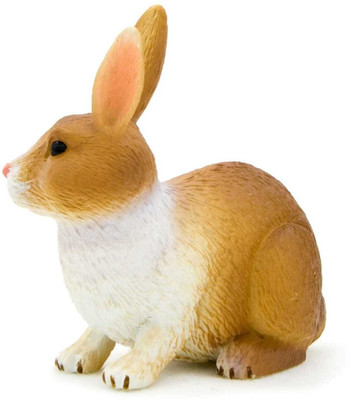 

Sirius Toys Mojo Fun 387030 Brown and White Rabbit - Realistic Forest / Countryside Wildlife Toy Replica(Brown)