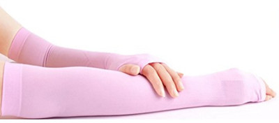 Hind Home Nylon Arm Sleeve For Men & Women(Free, Pink)