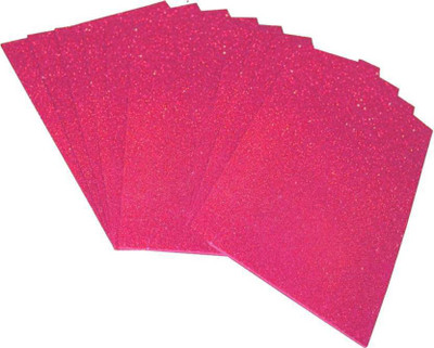 

cgg A4 Eva(Foam) Glitter Sheet - Pink Colour (Pack of 10 Sheets)