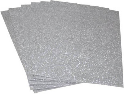 

cgg A4 Eva(Foam) Glitter Sheet - Silver Colour (Pack of 10 Sheets)