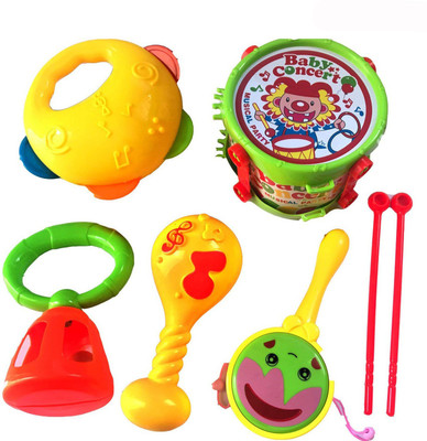 

SAISAN Lovely Colorful Rattle Toys 5 pcs - Multicolor Rattle(Multicolor)