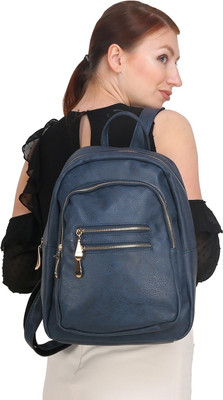 

Fiona Trends Zipper 4 L Backpack(Blue)