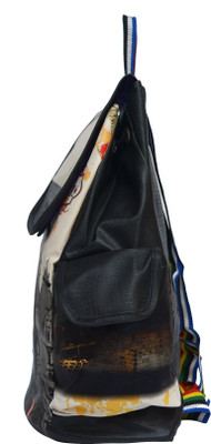 

Fashion Knockout Canvas Printed Flaps college Pithu Bag/Backpack 5 L Backpack(Black)