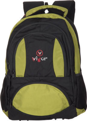

Vigor LAPTOPBLKNGRN 25 L Laptop Backpack(Black, Green), Black & yellow