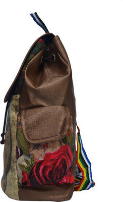 

Fashion Knockout Canvas Printed Flaps college Pithu Bag/Backpack 5 L Backpack(Brown)