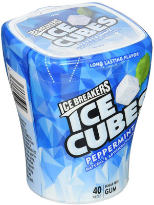 

Icebreakers Ice Cubes Peppermint Sugar Free Gum, 40 Pieces Mouth Freshener