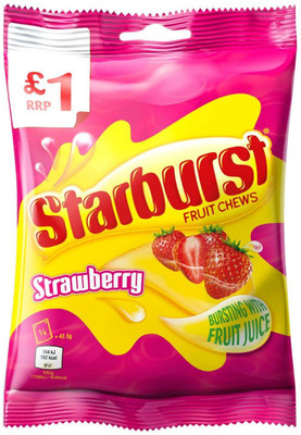 

Starburst Fruit Chews, Strawberry - 150g Candy