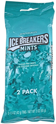 

Icebreakers Sugar Free Mints, Wintergreen, 2 Pack - 85g (3oz) Mouth Freshener