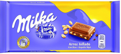 

Milka Arroz Inflado (Puffed Rice) Chocolate - 100g Bars(100 g)