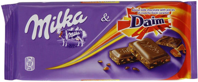 

Milka Daim (Crunchy Almond Caramel) Chocolate - 100g Bars(100 g)