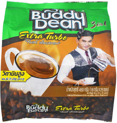 

Buddy Bean Extra Turbo 3in1 Coffe Mix Powder - 450g (18x25g) Instant Coffee(450 g)