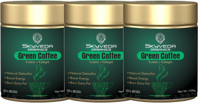 

Skyveda Organics GREEN COFFEE BEANS POWDER FOR WEIGHT LOSS,SUGAR FREE FOR UNISEX Instant Coffee 300 g(Pack of 3, Ginger Flavoured)