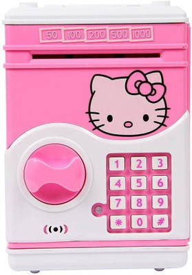 

Charnalia Hello Kitty Deposit Box Coin Bank(Pink)