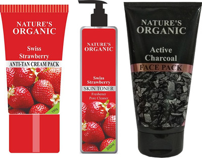 

Nature's face pack, skin toner &anti tan cream pack(Set of 3)