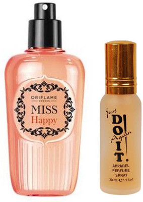 

Oriflame Sweden Miss Happy Fragrance Mist - 75 ml Perfume - 75 ml (For Women) with one Do it Perfume 30ml(Set of 2)