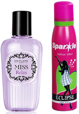 

Oriflame Sweden Miss Relax Fragrance Mist - 75ml Perfume - 75 ml (For Women) With one sparkle perfume spray 150 ml(Set of 2)