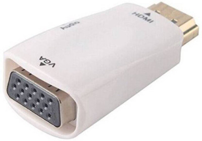 

M Mod Con Plug & Play HDMI to VGA with Audio Adapter Converter HDMI Adapter(Mobile, Laptop, Tablet, Mp3, Gaming Device, One HDMI To VGA With Audio Adapter)