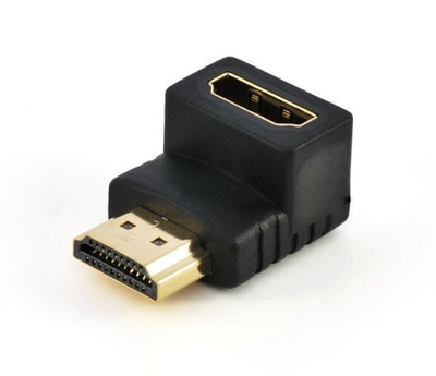 

PI World 90 Degree HDMI Male to Female Right Angle Adapter Converter Gold Plated For HDTV,TV,Computer HDMI Adapter(Compatible with TV, HDTV, COMPUTER, Black)