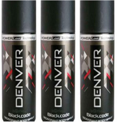 

Denver Black code and Black code Black code Deodorant Spray - For Men(300 ml, Pack of 3)