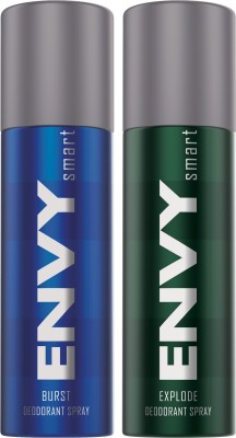 

Envy Smart 1 Burst, 1 Explode Deodorant Spray - For Men(270 ml, Pack of 2)