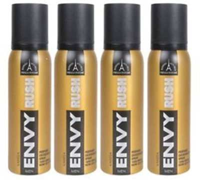 

envy rush Deodorant Spray - For Men(480 ml, Pack of 4)