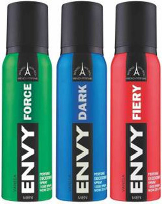 

envy force each dark & fiery Deodorant Spray - For Men(360 ml, Pack of 3)