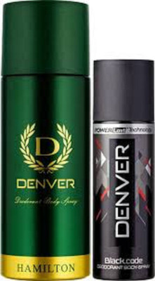 

Denver BLACK CODE ,HAMILTON Deodorant Spray - For Men(225 ml, Pack of 2)