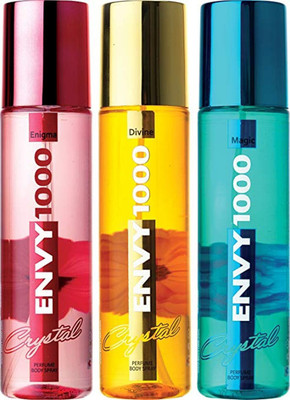 

envy crystal divine with enigma & magic Deodorant Spray - For Women(405 ml, Pack of 3)