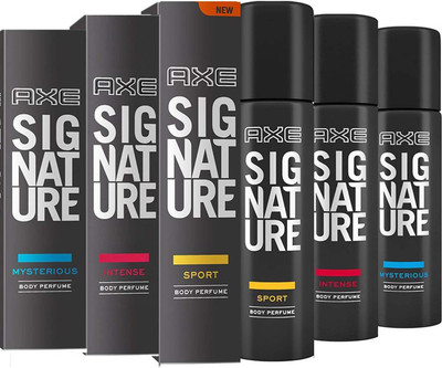 

AXE INTENSE BODY PERFUME 122 ML + MYSTERIOUS BODY PERFUME 122 ML + SPORT BODY PERFUME 122 ML Deodorant Spray - For Men & Women(366 ml, Pack of 3)