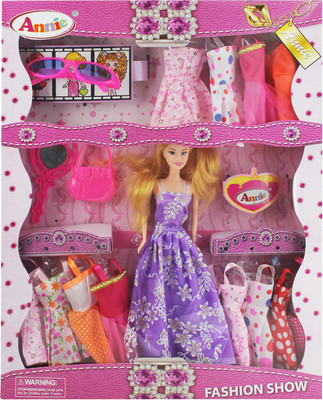 

Annie Fashion Show Girl Doll With 12 Dress | 3 Pc Accessories | Big Size Box | Superb Gift | Best Choice | Doll Size 30 Cms (11.8 Inches)(Multicolor)